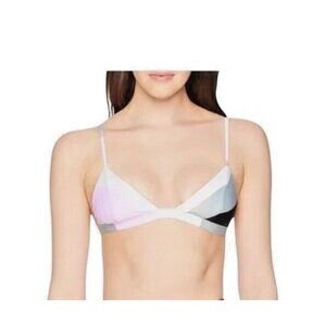 Mara Hoffman Women's M Sage Colorblock Multi Bikini Swim Top NWT Geometric